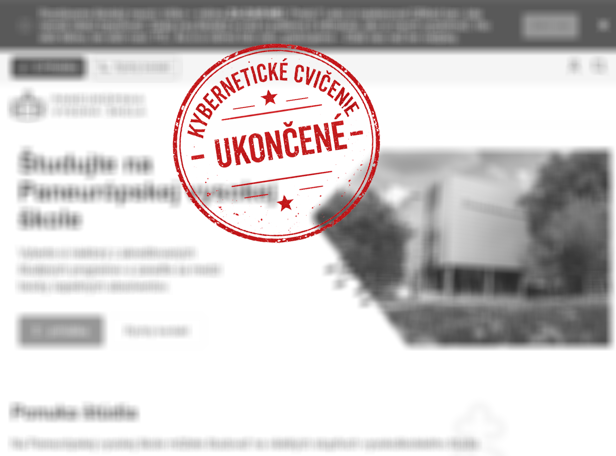 Kybernetické cvičenie - ukončené